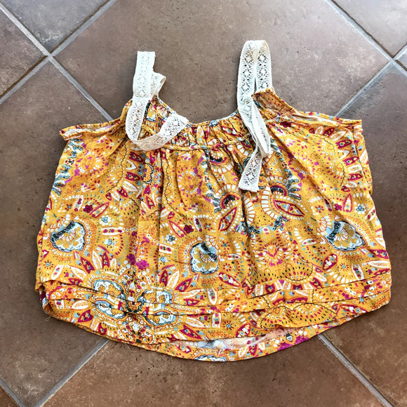 Rachel Zoe Multi-Color Floral Lacy Camisole Top Boho Flirty Bright! - Picture 8 of 8